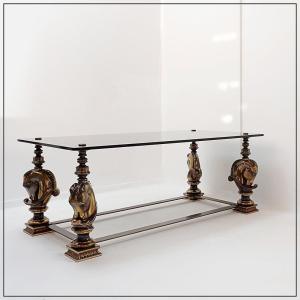 Horse-shaped Coffee Table In The Style Of Maison Charles - 1970s