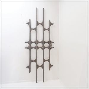 Brutalist Cast Aluminum Door Panel, Paul Evans Style, 1960s