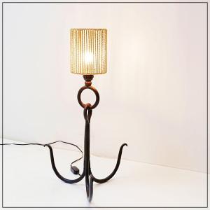 Brutalist Anchor-shaped Table Lamp - Circa 1950