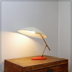 Large Italian Metal Table Lamp, Mid-20th Century Modern Style - 1950s