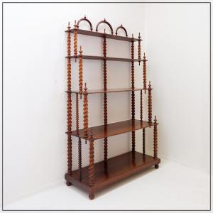 Antique Spool-style "bobbin" Bookcase - Early 20th Century