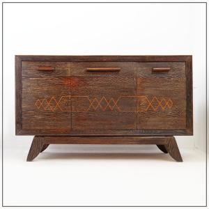 Vintage Sideboard In Wenge Wood, Splayed Legs