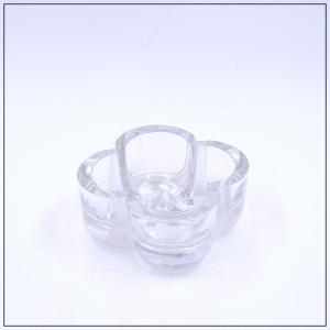 Daum Crystal France Pocket Organizer In Clear And Frosted Glass - Circa 1980
