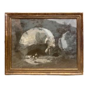 Grisaille D A Pastoral Scene, Holland 18 Eme Century