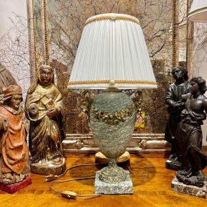 Lampe En Marbre Et Bronze Doré Napoleon III