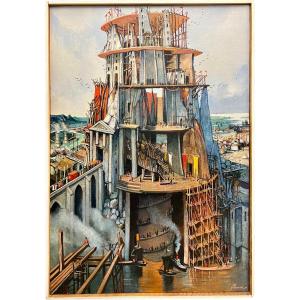 The Tower Of Babel, Jean Thomas (1923-2019)