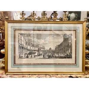 Engraving Of The Oval Court Of Fontainebleau