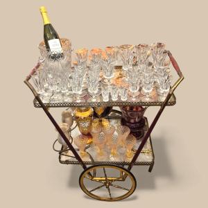 Baccarat Crystal Service – Polignac Model – Signed – 42 Pieces, Circa 1950