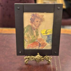 Rostislas Loukine (1904–1988) The Basket Maker – Türkiye Gouache And Watercolor On Paper, Circa 1950