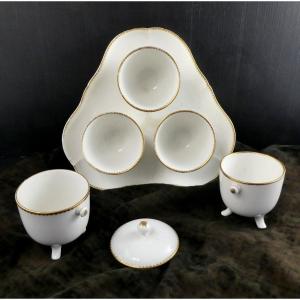 Louis XV Jams: 5 Pots Soft Paste, Sèvres, Vincennes Circa 1760