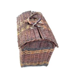 19th Century Provençal Basket, Colored Basketry, Used Condition