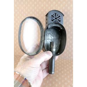 Hand Lantern, Oval Folding Model, Tinplate, 19th Century, Collection