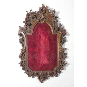 Precious Rocaille Frame, Exuberant Sculpture, Bagard, Nancy? Louis XIV Period