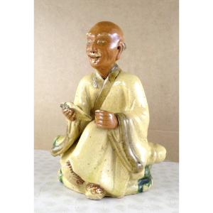 Glazed Terracotta China, 19th Century: Seated Scholar