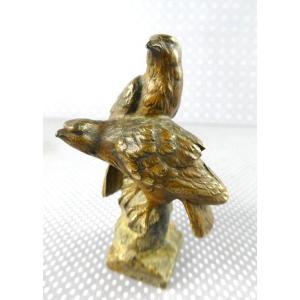 Polychrome Vienna Bronze: Seal With Two Eagles, Circa 1900