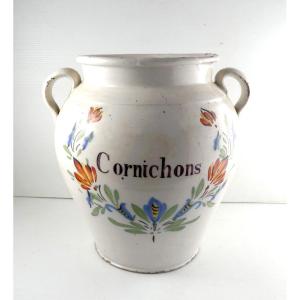 5 Liters Of Argonne Pickles, Epinal Earthenware? 19th Century