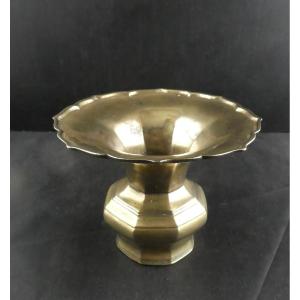 Elegant Corolle Spittoon Bell Brass, China, 18th Century