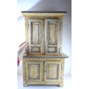 Petit Meuble D’enfant Art Populaire, Jouet Du 19e Siècle Repeint,