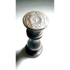 Franch Large Wax Seal From Count De Chatelard, Circa 1720