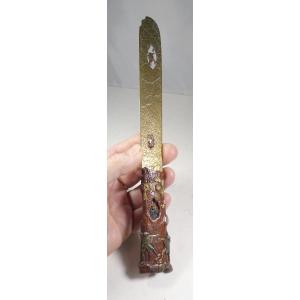 Esoteric Letter Opener, Shibuichi Japan, High Quality, 19th Century