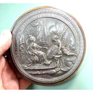 Marie Antoinette, 1774, 19th C Edition Of The Large Plaquette By P. Lorthior