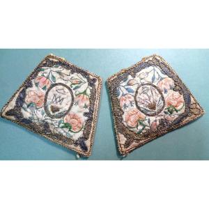Scapular 17th Century, Fine And Fresh Monastic Embroidery On Silk