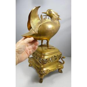 Haute Coupe Au Canard Mandarin, Bronze, 7kg, Ateliers Parisiens Japonisant.