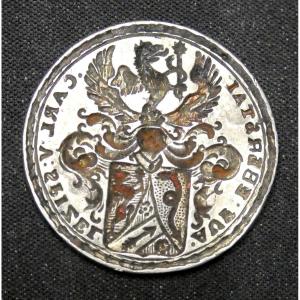 Silver Seal, An Emissary Of Charles V, 16th Century, Beautiful Coat Of Arms
