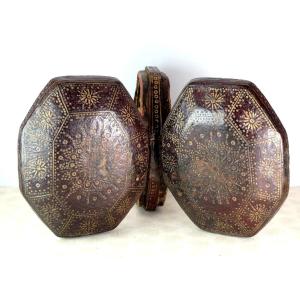 Precious 17th Century Gilded Calfskin Case For Precious Rock Crystal Watch