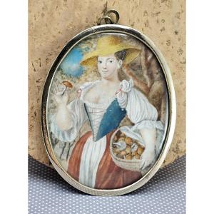 19th Century Mycophile Miniature: A Beautiful Person.
