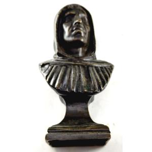 Savonarola, Accursed Monk, Small But Rare Bronze Bust, Antique Edition