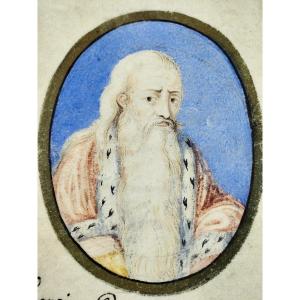 Miniature On Parchment, 18th Century, Of The Famous Serbian Count Georges Brancovitch