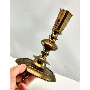 Large 17th Century Four-wick Candlestick, Beautifully Turned