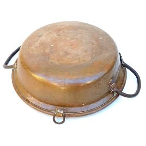 Copper And Wrought Iron Syrup Basin, Louis XV Period, Hallmarked With A Crowned R