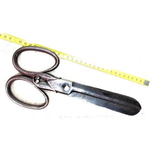 18th Century: Ornate French Draper's Scissors, Beveled Blades