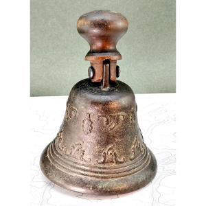 Very Loud Hand Bell, Pastilled Bronze, 17th-18th Century