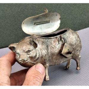 Piggy Bank, Cast Metal, Padlock, Over 100 Years Old