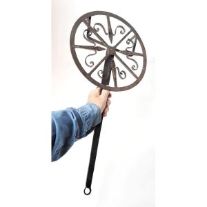 Beautiful Revolving Hearth Grill, Wrought Iron, 19th Century