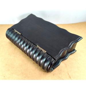 Curious Indo-portuguese Bible Box, Ebony Or Ironwood, 19th Century