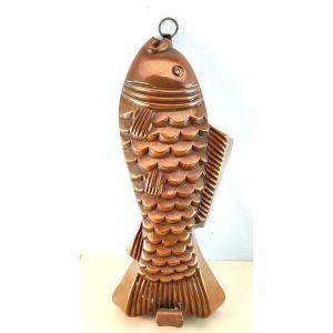 Copper Mold For Carp In Jelly, 19th Century, 30cm
