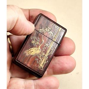 Japonisme: Matchbox In Precious Wood With Polychrome Gold Lacquer, Circa 1880