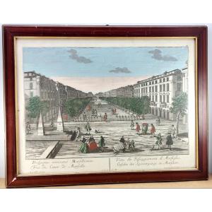 La Canebière Under Louis XV, Marseille, Optical View By Gb Probst, Good Condition, Under Glass,