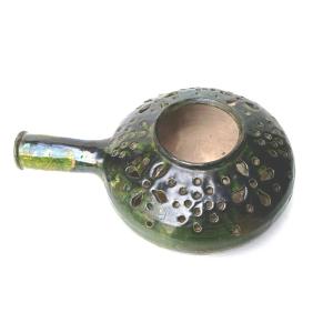 Glazed Earth From Pré d'Auge, Beautiful 18th Century Basin, Numerous Restorations