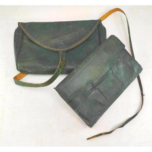 Traveler's And Doctor's Writing Portfolio, Green Goatskin, Very Complete 1830, Signed