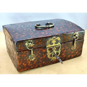 Louis XIV Period Mail Box, Tortoiseshell Parchment, Good Condition