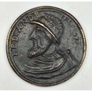 Truculente Medal, Italy, 17th Century: Frederick Barbarossa And Beatrice