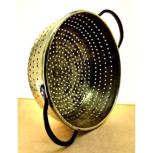Large Louis Philippe Period Dairy Colander, Decorative And Rare