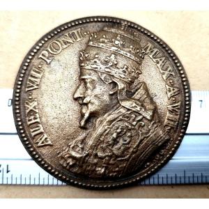 Medal, 6.3 Cm, Vatican 1665, Alexander VII, Early Edition