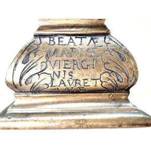 Religious Art, Candlestick Dedicated To Our Lady Of Loreto, Baroque Period