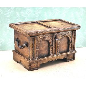 Miniature Rhenish Chest, 18th-19th Century, A Beautiful Work Of Mastery